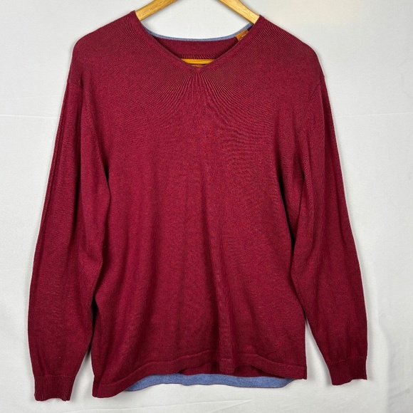 Tommy Bahama Men Cotton/Cashmere LongSleeve Sweater Sz M Pullover Breathable Lux - Picture 1 of 8